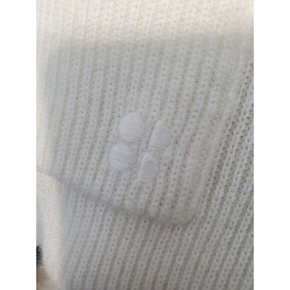 Sweaty Betty Off-White Cashmere Blend Longline Open Front Cardigan Size Medium - Picture 4 of 9